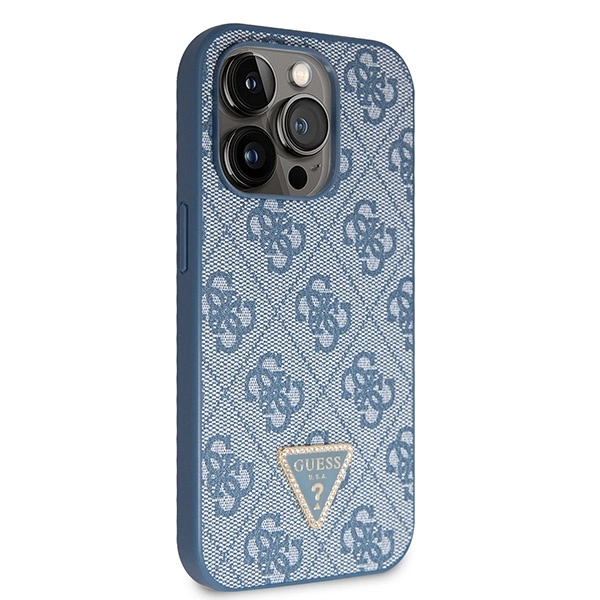 Etui Guess Crossbody 4G Metal Logo do iPhone 14 Pro - niebieskie