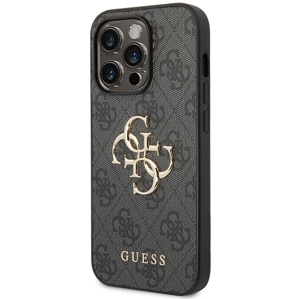 Etui Guess 4G Big Metal Logo na iPhone 15 Pro - szare
