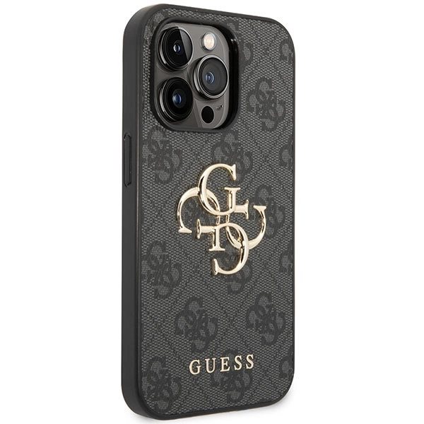 Etui Guess 4G Big Metal Logo na iPhone 15 Pro - szare