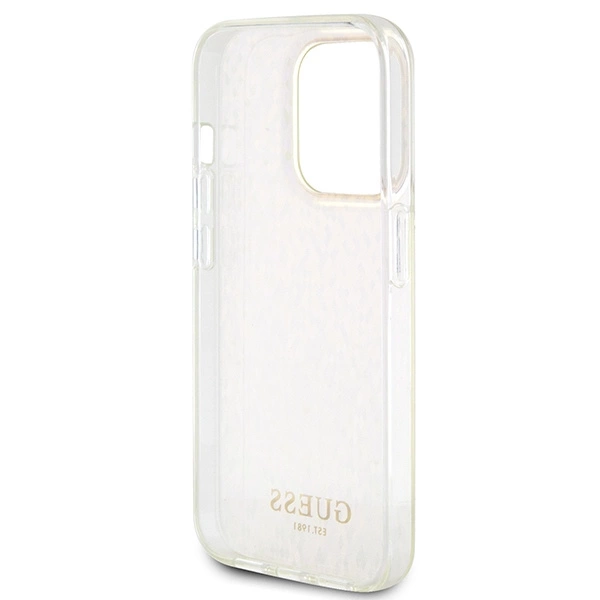 Etui Guess IML Faceted Mirror Disco Iridescent do iPhone 15 Pro Max - różowe