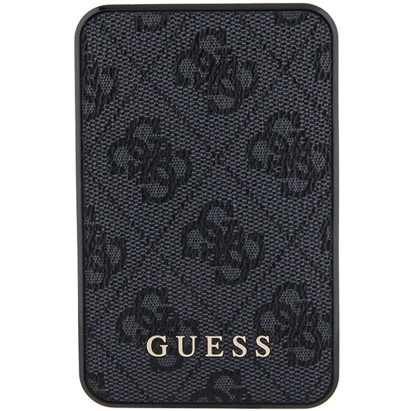 Powerbank Guess 4G Leather Metal Logo 15W 5000mAh - czarny