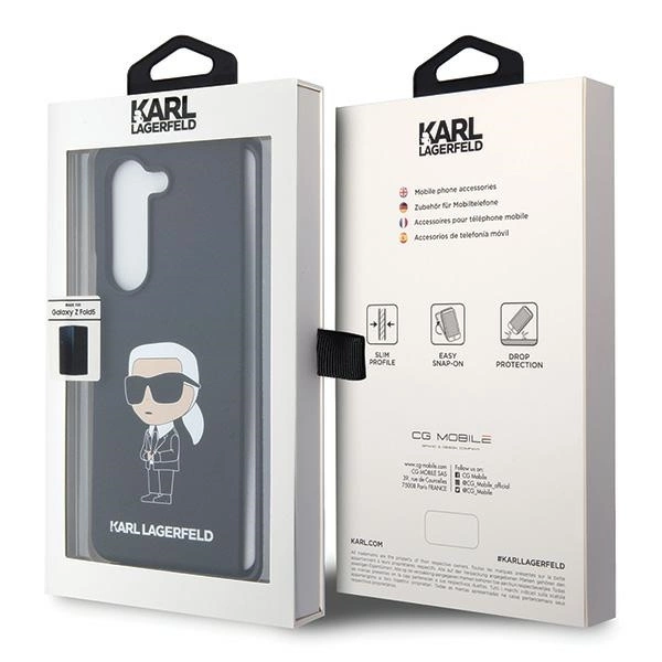 Etui Karl Lagerfeld Silicone Ikonik do Samsung Galaxy Z Fold 5 - czarne