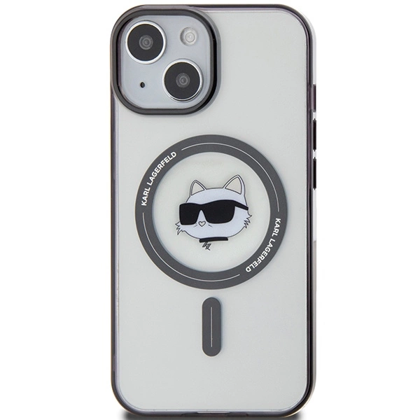 Etui Karl Lagerfeld IML Choupette's Head MagSafe do iPhone 15 - przezroczyste
