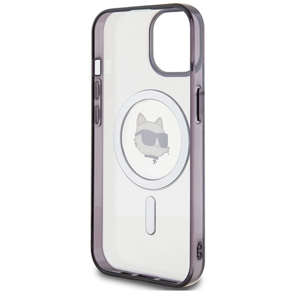 Etui Karl Lagerfeld IML Choupette's Head MagSafe do iPhone 15 - przezroczyste