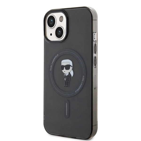 Etui Karl Lagerfeld IML Ikonik MagSafe do iPhone 15 - czarne