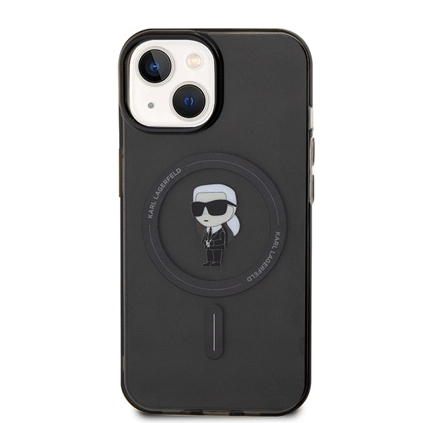 Etui Karl Lagerfeld IML Ikonik MagSafe do iPhone 15 - czarne