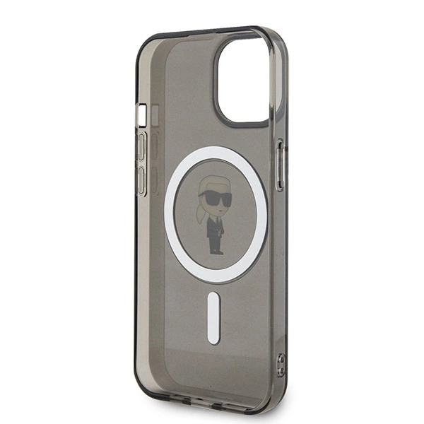Etui Karl Lagerfeld IML Ikonik MagSafe do iPhone 15 - czarne