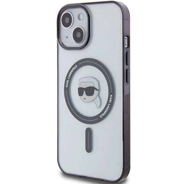 Etui Karl Lagerfeld IML Karl's Head MagSafe do iPhone 15 - przezroczyste
