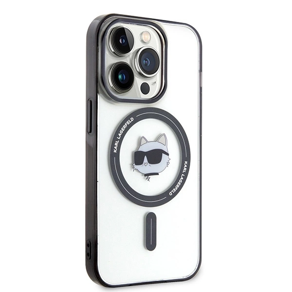 Etui Karl Lagerfeld IML Choupette's Head MagSafe do iPhone 15 Pro Max - przezroczyste