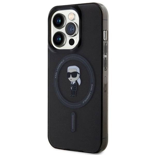 Etui Karl Lagerfeld IML Ikonik MagSafe do iPhone 15 Pro Max - czarne