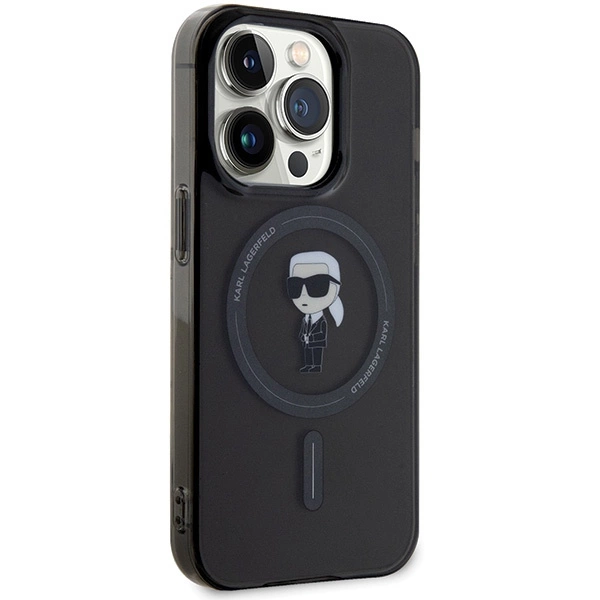 Etui Karl Lagerfeld IML Ikonik MagSafe do iPhone 15 Pro Max - czarne