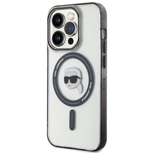Etui Karl Lagerfeld IML Karl's Head MagSafe do iPhone 15 Pro Max - przezroczyste