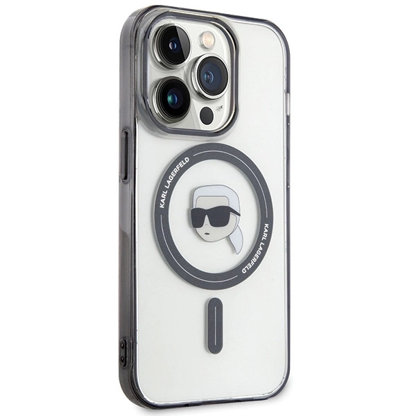 Etui Karl Lagerfeld IML Karl's Head MagSafe do iPhone 15 Pro Max - przezroczyste