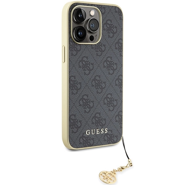 Etui Guess 4G Charms Collection do iPhone 15 Pro Max - szare