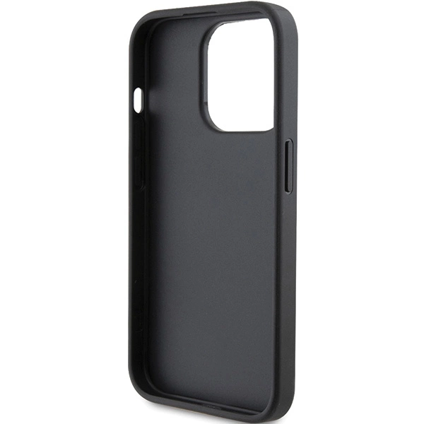 Etui Karl Lagerfeld Saffiano Cardslot Karl&Choupette Metal Pin do iPhone 15 Pro - czarne
