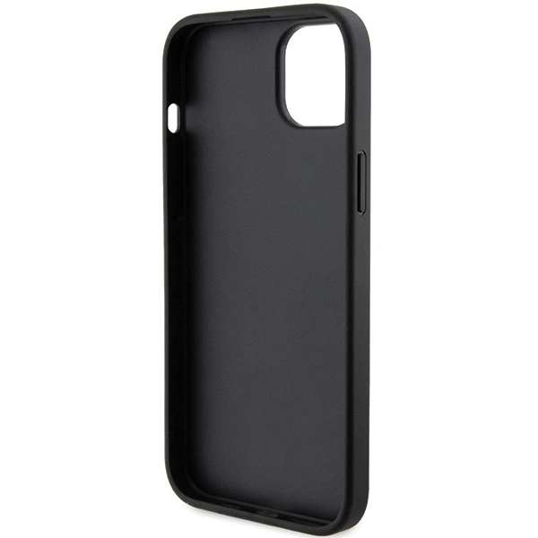 Etui Karl Lagerfeld Saffiano Cardslot Karl&Choupette Metal Pin do iPhone 15 - czarne