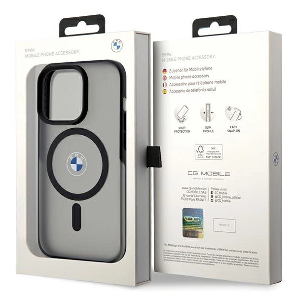 Etui BMW IML Signature MagSafe do iPhone 15 Pro - czarne