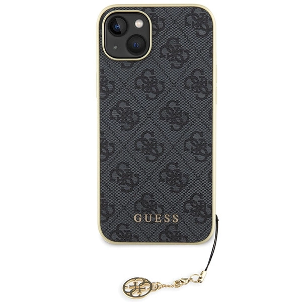 Etui Guess 4G Charms Collection do iPhone 15 Plus - szare