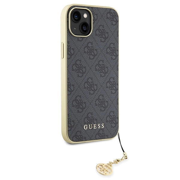 Etui Guess 4G Charms Collection do iPhone 15 Plus - szare