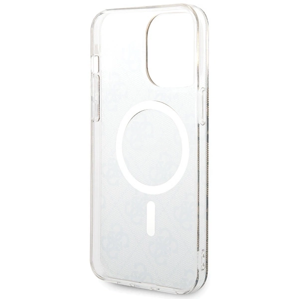 Etui Guess IML 4G MagSafe na iPhone 15 Pro Max - brązowe