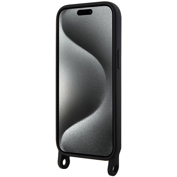Etui Karl Lagerfeld Crossbody Silicone Choupette do iPhone 15 - czarne