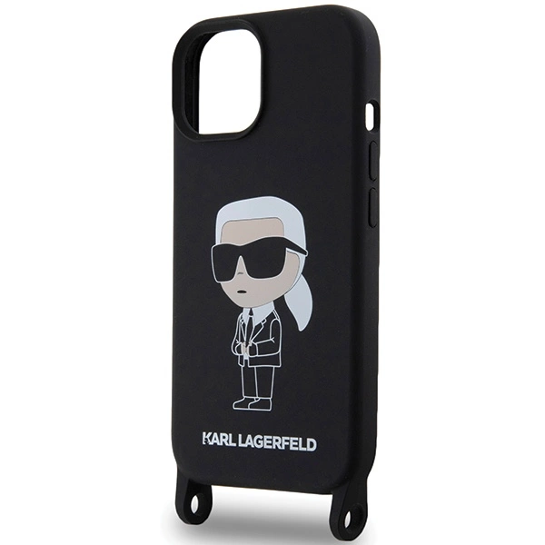 Etui Karl Lagerfeld Crossbody Silicone Ikonik do iPhone 15 - czarne