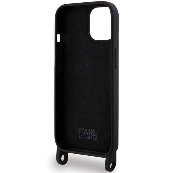 Etui Karl Lagerfeld Crossbody Silicone Ikonik do iPhone 15 - czarne