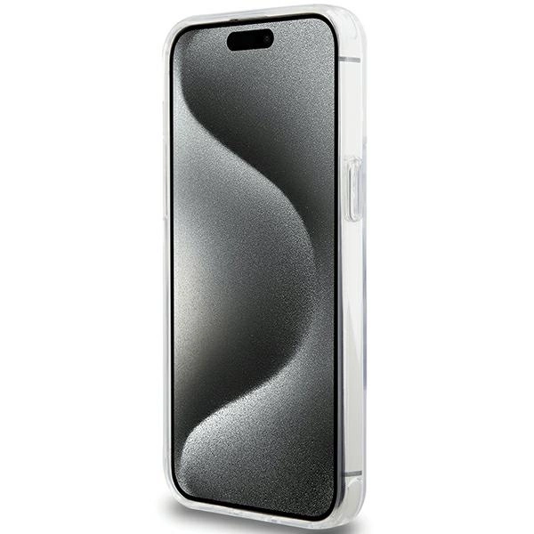 Etui Karl Lagerfeld Ring Stand Karl Head MagSafe do iPhone 15 Pro - białe