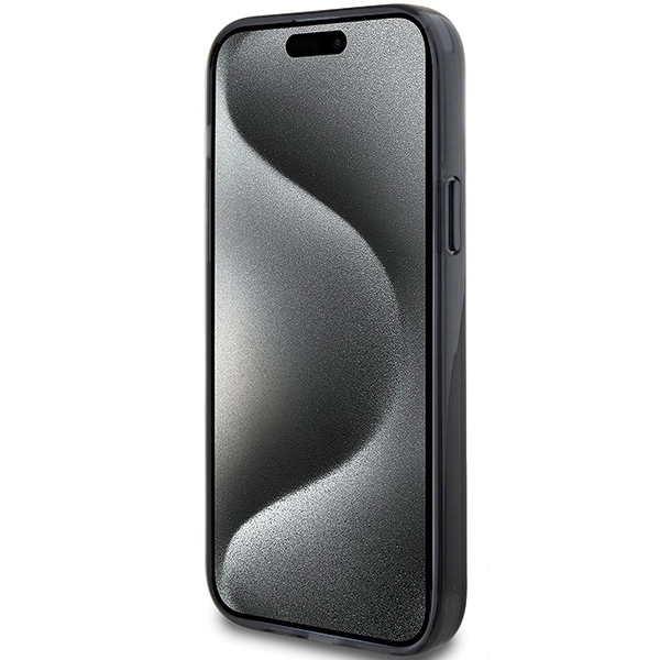 Etui Karl Lagerfeld Ring Stand Karl&Choupettte MagSafe do iPhone 15 Plus - czarne