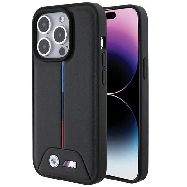 Etui BMW Quilted Tricolor na iPhone 15 Pro - czarne