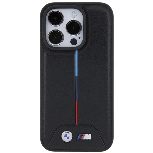 Etui BMW Quilted Tricolor na iPhone 15 Pro - czarne