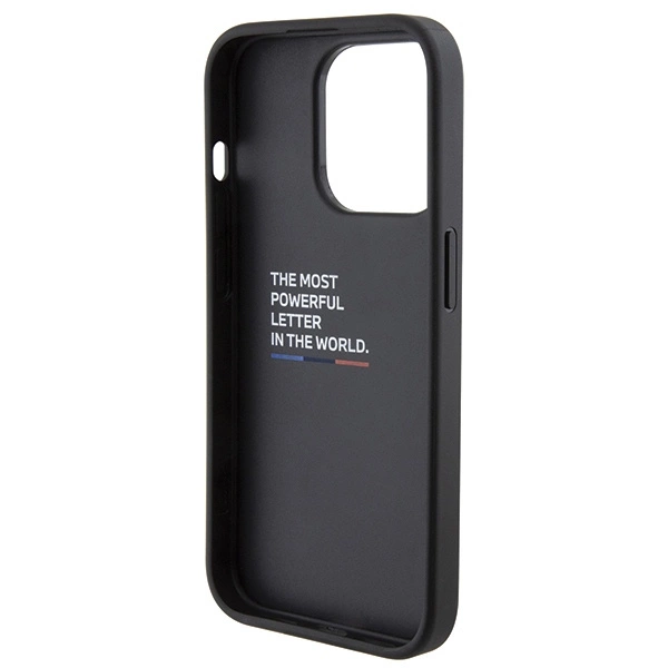 Etui BMW Quilted Tricolor na iPhone 15 Pro - czarne