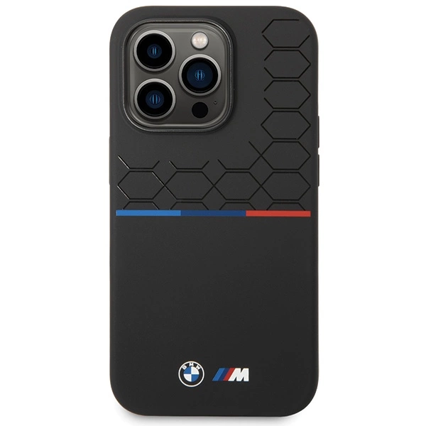 Etui BMW Silicone Pattern na iPhone 15 Pro - czarne
