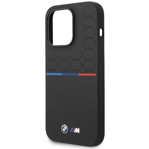 Etui BMW Silicone Pattern na iPhone 15 Pro - czarne