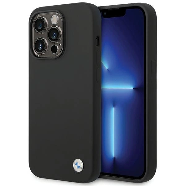 Etui BMW Silicone Metal Logo na iPhone 15 Pro - czarne