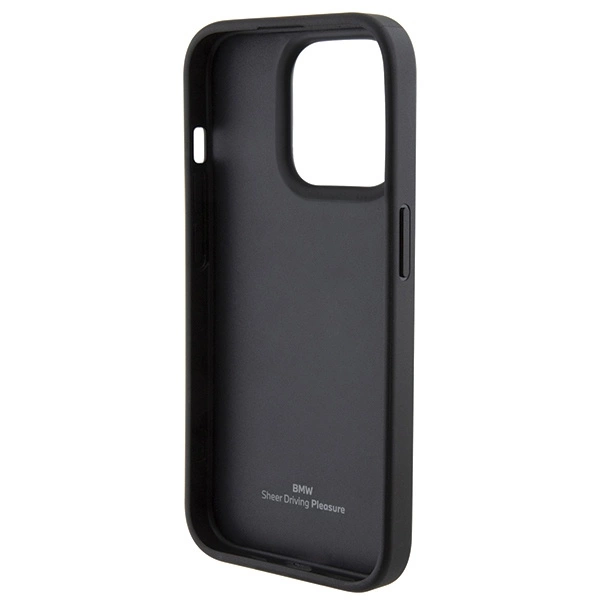 Etui BMW Leather Blue Dots na iPhone 15 Pro Max - czarne