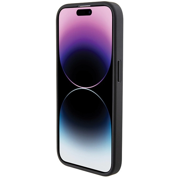 Etui BMW Leather Textured & Stripe na iPhone 15 Pro Max - czarne