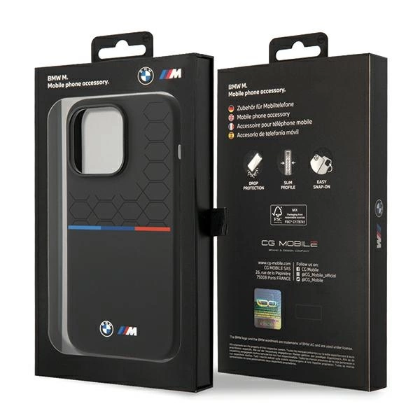 Etui BMW Silicone Pattern na iPhone 15 Pro Max - czarne