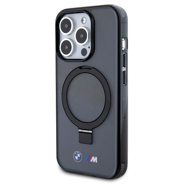Etui BMW Ring Stand M Collection MagSafe na iPhone 15 Pro - czarne