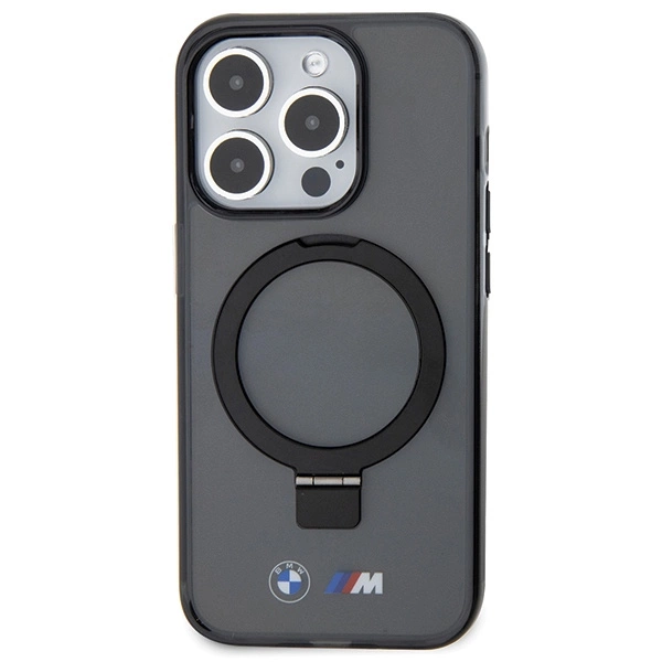 Etui BMW Ring Stand M Collection MagSafe na iPhone 15 Pro - czarne