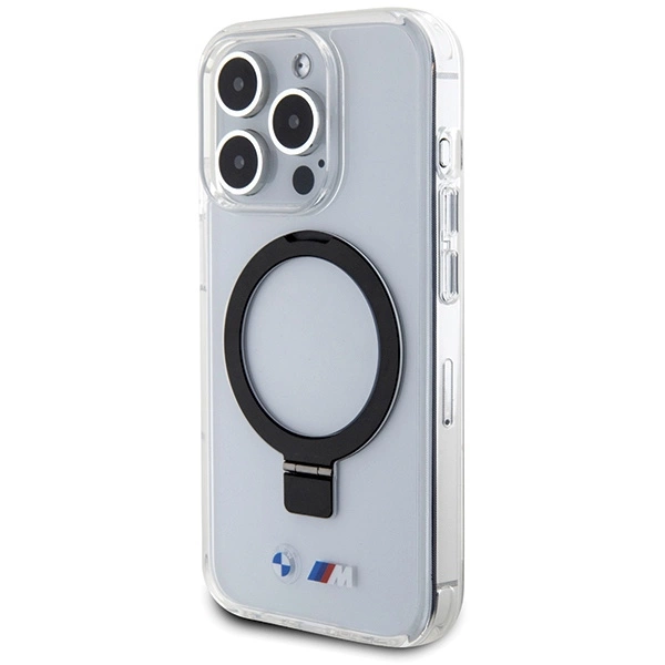 Etui BMW Ring Stand M Collection MagSafe na iPhone 15 Pro - przezroczysty