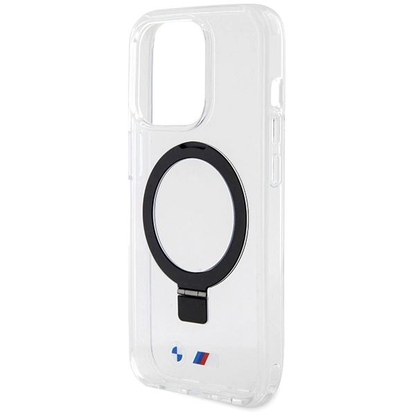 Etui BMW Ring Stand M Collection MagSafe na iPhone 15 Pro - przezroczysty
