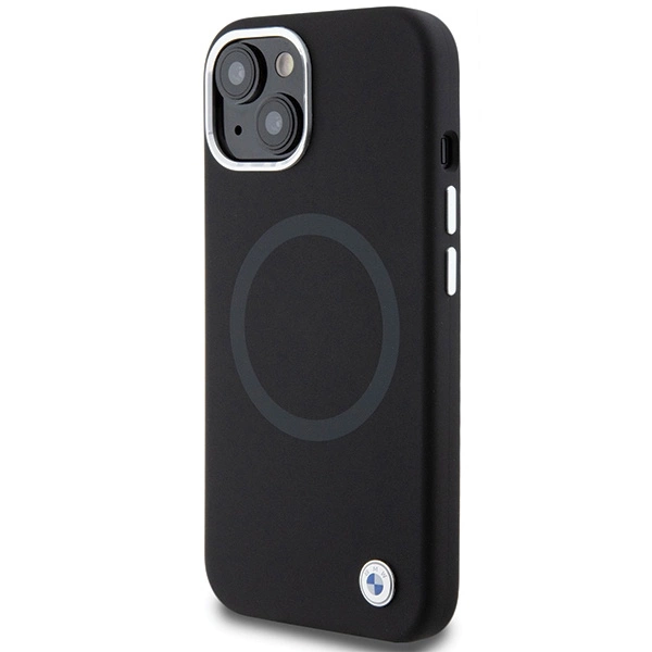 Etui BMW Signature Liquid Silicone MagSafe na iPhone 15 - czarne