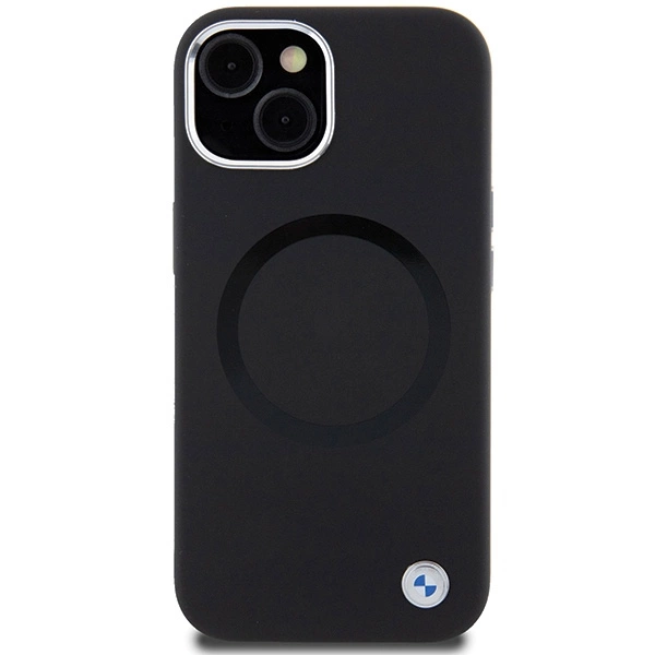 Etui BMW Signature Liquid Silicone MagSafe na iPhone 15 - czarne