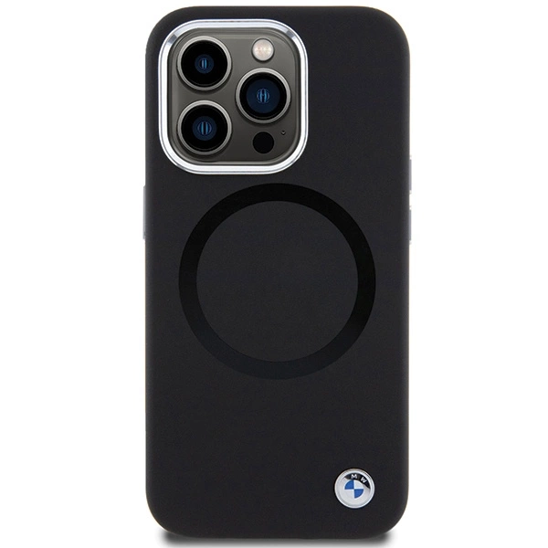 Etui BMW Signature Liquid Silicone MagSafe na iPhone 15 Pro Max - czarne