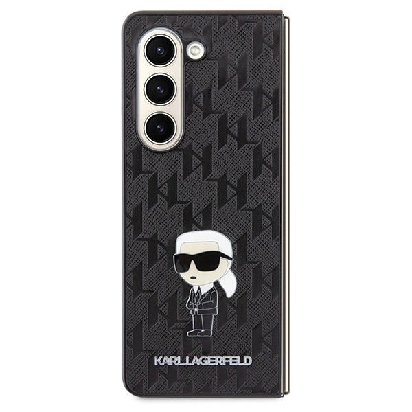 Etui Karl Lagerfeld Saffiano Monogram Ikonik Pin na Samsung Galaxy Z Fold 5 - czarne