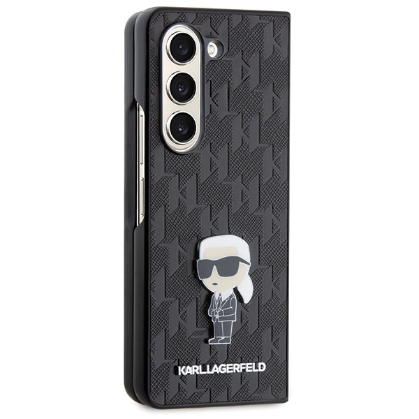 Etui Karl Lagerfeld Saffiano Monogram Ikonik Pin na Samsung Galaxy Z Fold 5 - czarne