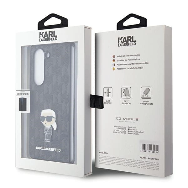 Etui Karl Lagerfeld Saffiano Monogram Ikonik Pin na Samsung Galaxy Z Fold 5 - czarne