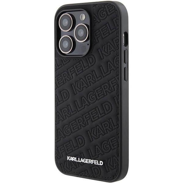 Etui Karl Lagerfeld Quilted K Pattern na iPhone 15 Pro - czarne