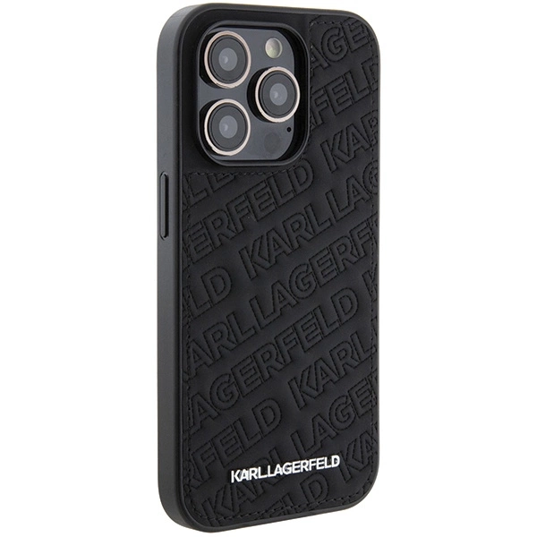 Etui Karl Lagerfeld Quilted K Pattern na iPhone 15 Pro - czarne